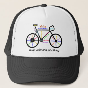 Behålla Lugn och gå till Biking, med Motivational Truckerkeps