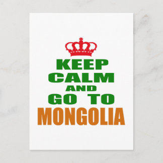 Behålla lugn och gå till Mongoliet Vykort