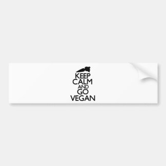 Behålla lugn och gå vegan bildekal