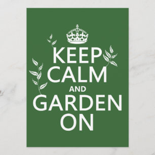 Behålla Lugn och Garden On - Alla Färger Inbjudningar