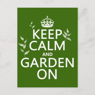 Behålla Lugn och Garden On - Hela Färger Vykort