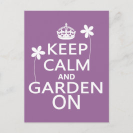Behålla Lugn och Garden On Vykort