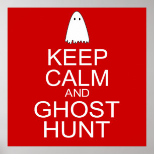 Behålla Lugn och Ghost Hunt (Parody) Poster