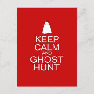 Behålla Lugn och Ghost Hunt (Parody) Vykort