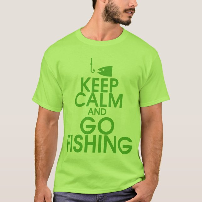 Behålla Lugn och Go FishShirt Tee (Framsida)