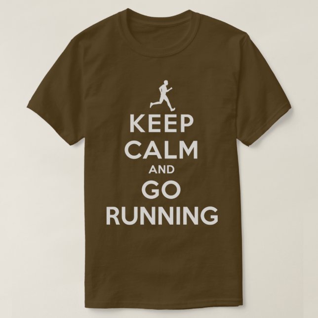 Behålla Lugn och Go Running DSMale T Shirt (Design framsida)