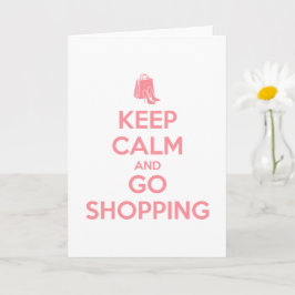 Behålla Lugn och Go Shopping Kort