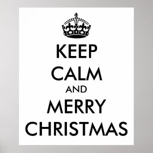 BEHÅLLA LUGN och GOD JUL - Ändra bakgrund Poster