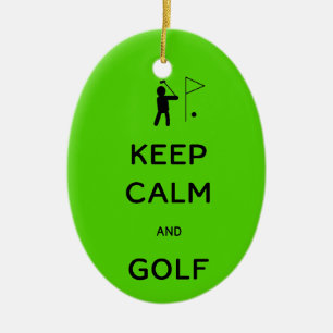 Behålla Lugn och Golf Julgransprydnad Keramik