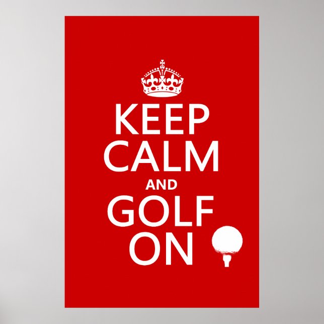 Behålla Lugn och Golf On - finns i alla färg Poster (Framsidan)