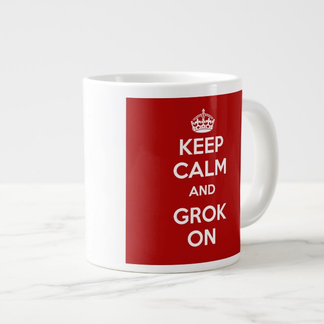 BEHÅLLA LUGN och GRUPP PÅ Jumbo mugg (Framsida höger)