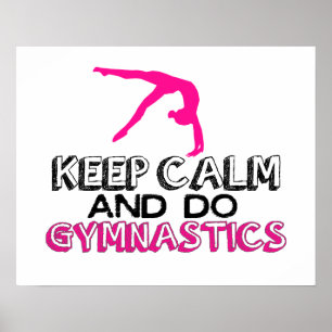 Behålla Lugn och Gymnastika Poster