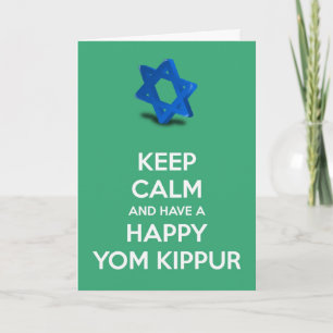 Behålla lugn och ha en judisk Lycklig Yom Kippur Kort