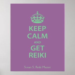 Behålla Lugn och Hämta Reiki Poster