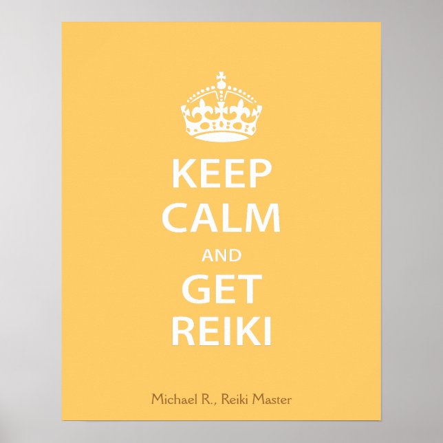 Behålla Lugn och Hämta Reiki Poster (Framsidan)