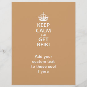 Behålla Lugn och Hämta Reiki Reklamblad