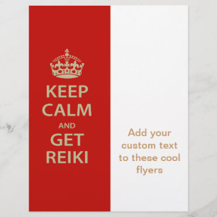 Behålla Lugn och Hämta Reiki Reklamblad