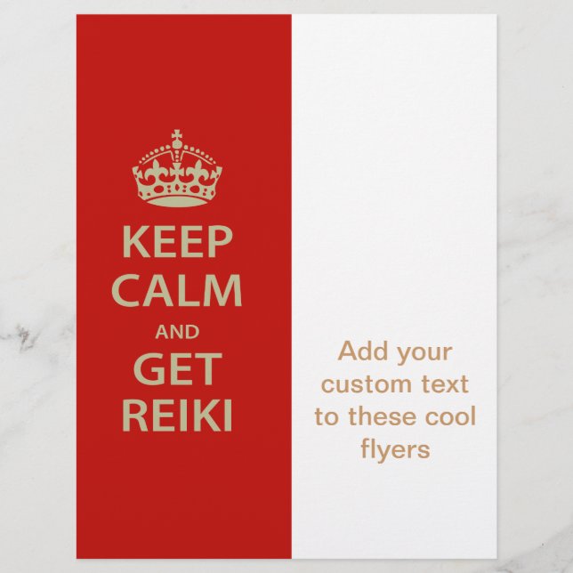 Behålla Lugn och Hämta Reiki Reklamblad (Framsidan)