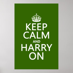 Behålla Lugn och Harry On (oavsett färg) Poster