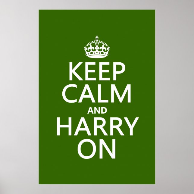 Behålla Lugn och Harry On (oavsett färg) Poster (Framsidan)