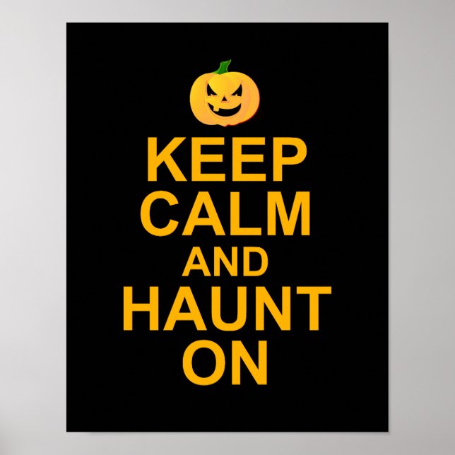 Behålla Lugn och Haunt On, Halloween Poster (Framsidan)