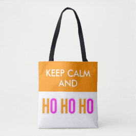 Behålla Lugn och HO HO Jul Tote bags Tygkasse