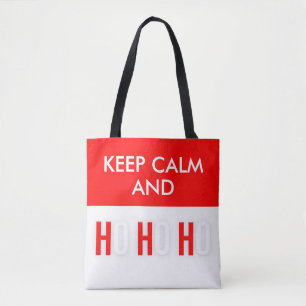 Behålla Lugn och HO HO Jul Tote bags Tygkasse