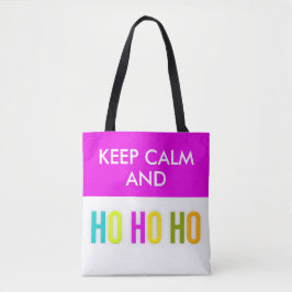 Behålla Lugn och HO HO Jul Tote bags Tygkasse