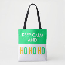 Behålla Lugn och HO HO Jul Tote bags