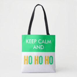 Behålla Lugn och HO HO Jul Tote bags Tygkasse
