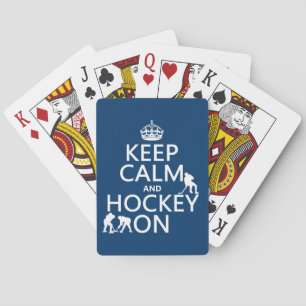 Behålla Lugn och hockey On (i alla färg) Kortlek