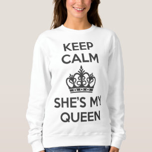 Behålla Lugn och hon är Min drottning T Shirt