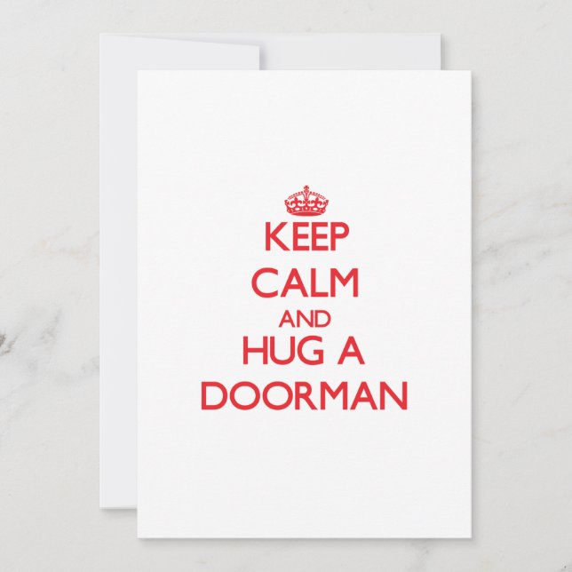 Behålla Lugn och Hug a Doorman (Framsida)