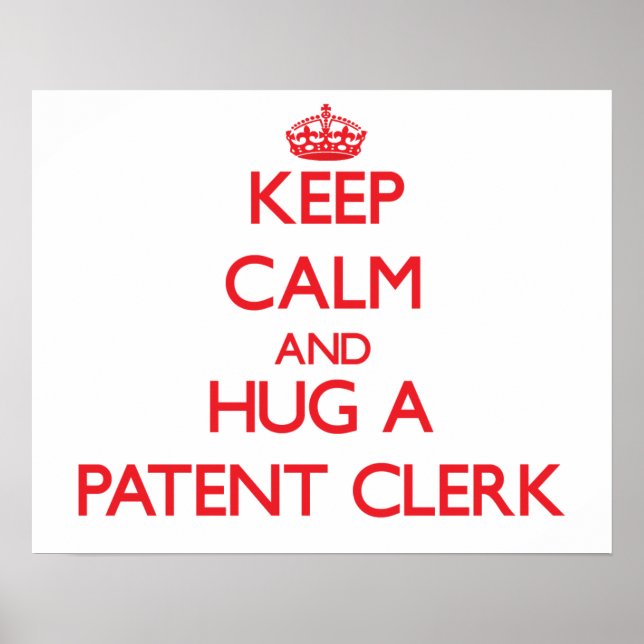 Behålla Lugn och Hug a Patent Clerk Poster (Framsidan)