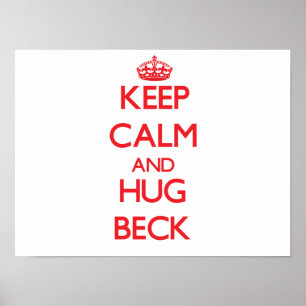 Behålla lugn och Hug Beck Poster