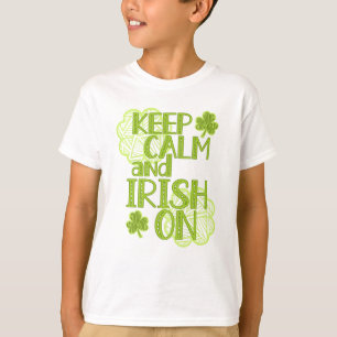 Behålla Lugn och Irish On Roligt St. Patrick's Day T Shirt