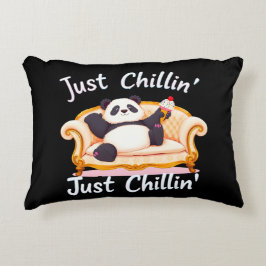 Behålla Lugn och just Chillin med iskräm Prydnadskudde