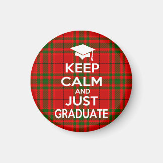 Behålla Lugn och Just Student tartan Magnet