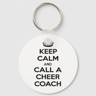 Behålla Lugn och kalla en Cheer Coach Nyckelring