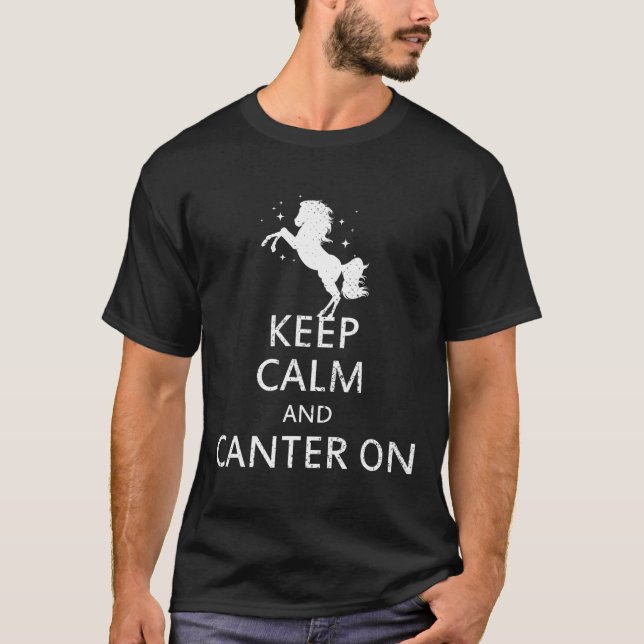 Behålla Lugn och kanter på  häst T Shirt (Framsida)