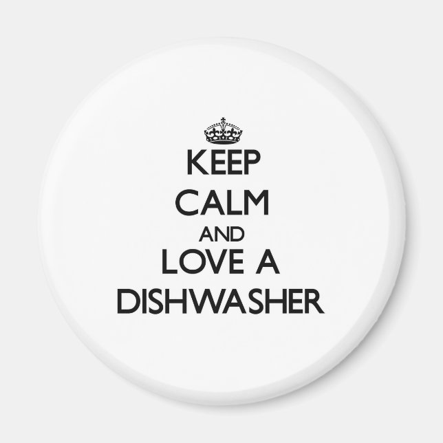 Behålla Lugn och Kärlek a Dishwasher Magnet (Framsidan)