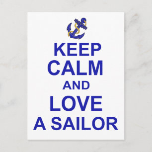 Behålla Lugn och Kärlek a Sailor Vykort