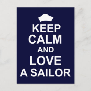 Behålla Lugn och Kärlek a Sailor Vykort