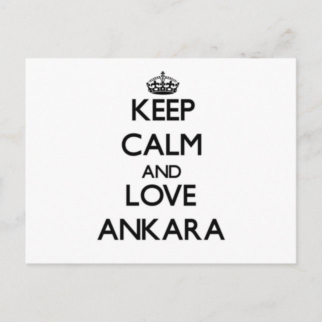Behålla Lugn och kärlek Ankara Vykort (Framsida)