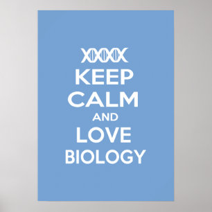 Behålla Lugn och Kärlek biologi Poster