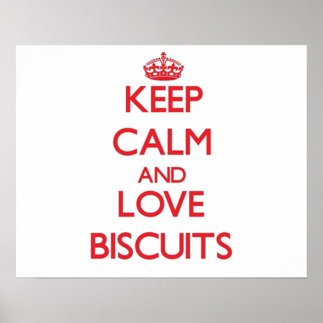 Behålla lugn och kärlek-Biscuiter Poster (Framsidan)