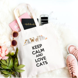 Behålla Lugn och Kärlek Cats Tygkasse