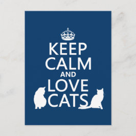Behålla Lugn och Kärlek Cats Vykort