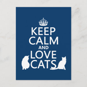 Behålla Lugn och Kärlek Cats Vykort