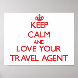 Behålla Lugn och Kärlek din resa Agent Poster
